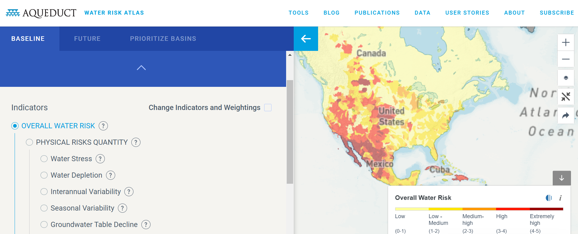 Aqueduct Water Risk Atlas - I-GUIDE Platform